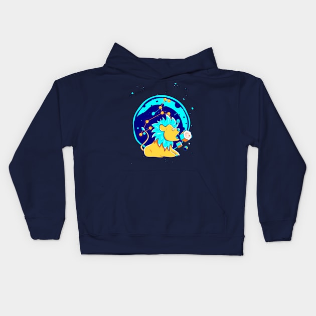 Zodiac Leo Kids Hoodie by hnggraphicdesign